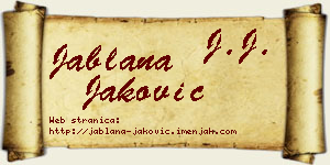 Jablana Jaković vizit kartica